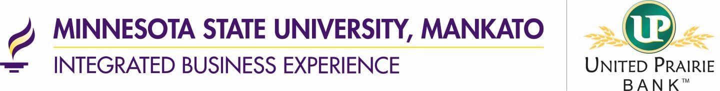 Minnesota State University, Mankato and United Praire Bank's Integrated Business Experience Program logo