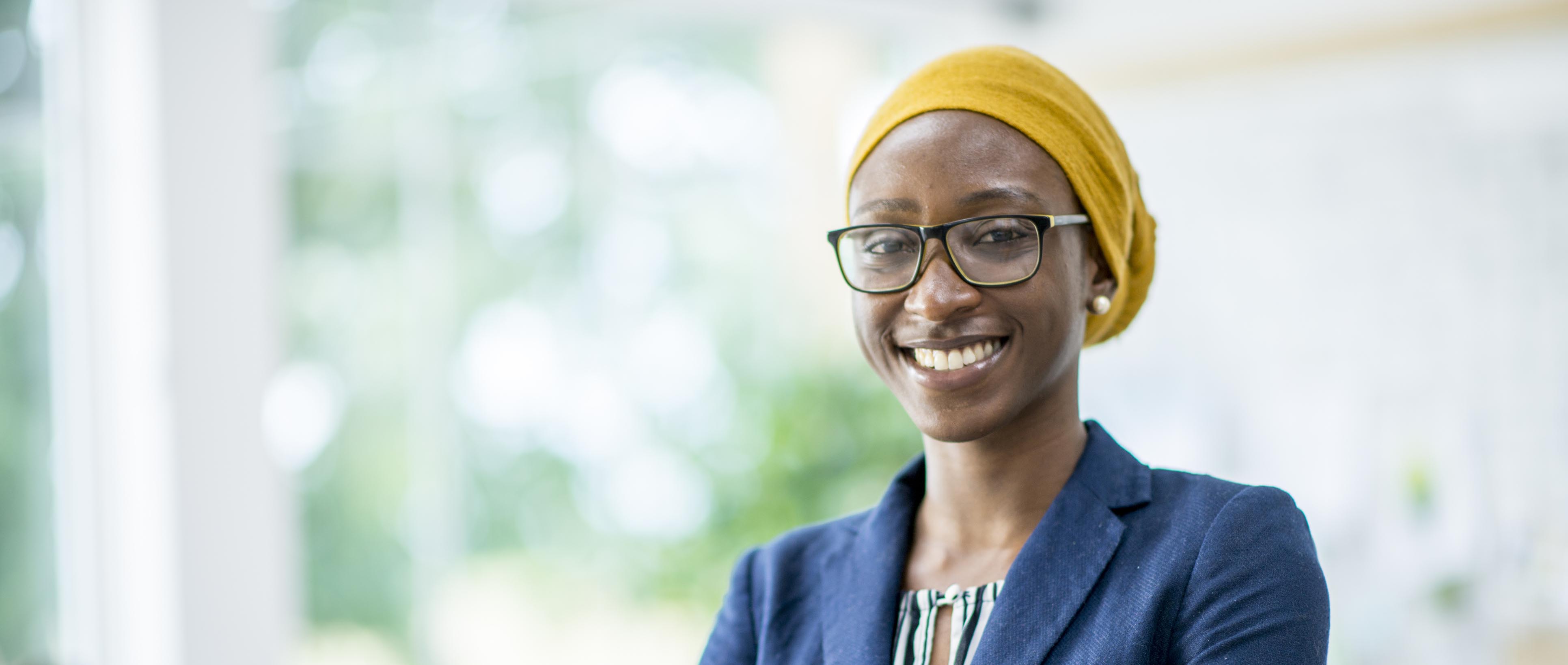 Woman smiling