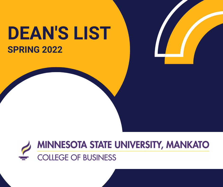 Spring 2022 Deans List Minnesota State University, Mankato